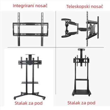 Rotirajući držač televizora – dodatak za zidni ili podni nosač, materijal: hladno valjani čelik, težina 1,5 kg