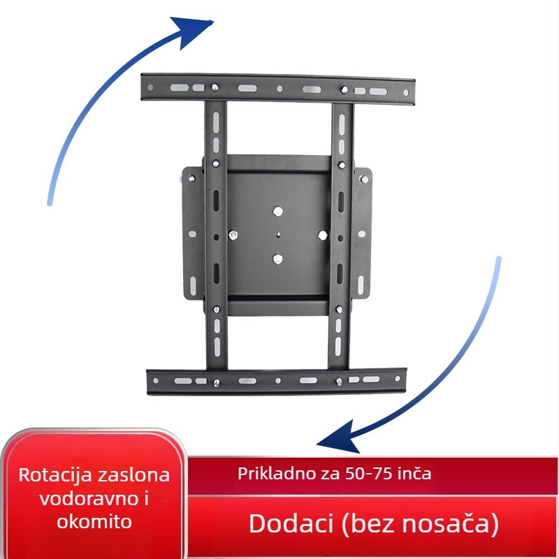 Rotirajući držač televizora – dodatak za zidni ili podni nosač, materijal: hladno valjani čelik, težina 1,5 kg