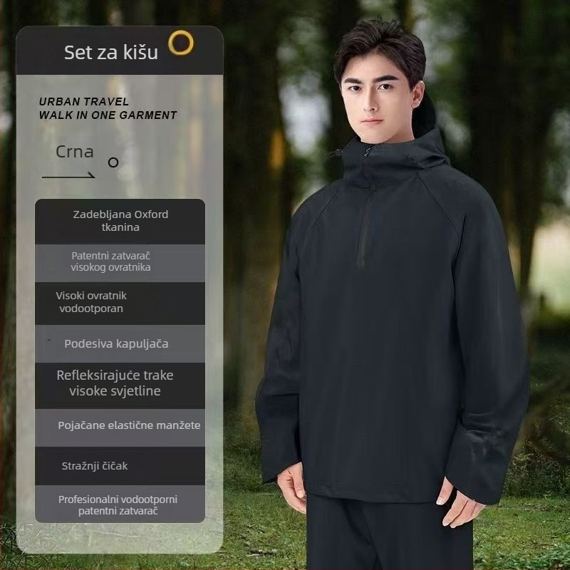 Dvodijelni kišni komplet za motocikl: jakna i hlače, unisex, za vožnju