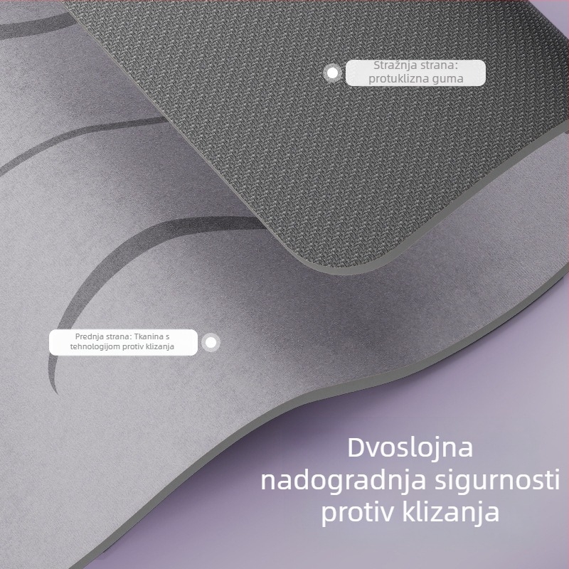 Merach joga prostirka s vodičem linije tijela, dvostrano protuklizna površina, materijal guma/TPÉ, debljina 5–6 mm, težina 0,65 kg ili 2,7 kg