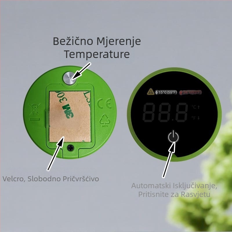 Termometar za akvarij - visoka preciznost, mini digitalni vanjski ljepljivi senzor