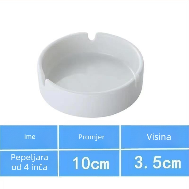 keramička pepeljara, okrugla, jednostavan dizajn, šifra Cp 102183090590