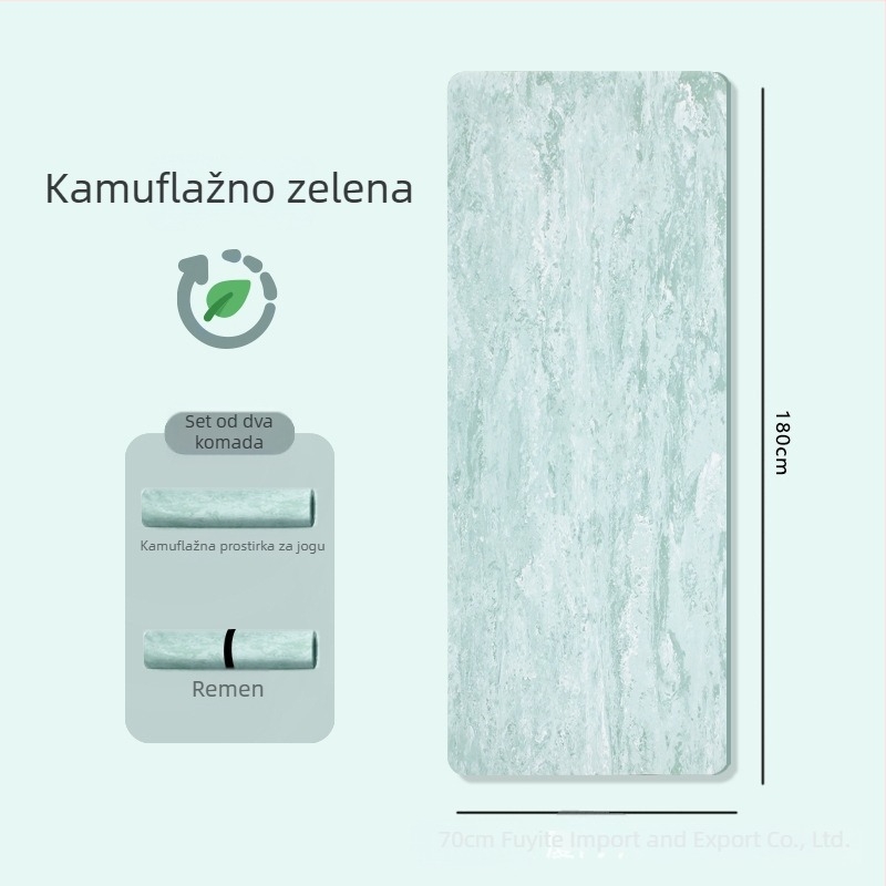 Kamuflirana EVA podloga za jogu, protivklizna, 5 mm debljine, dimenzije 180 x 70 cm, apsorpcija udara i zvučna izolacija, za vježbanje (s manjim nedostacima)
