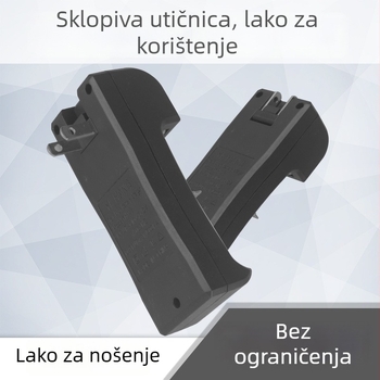 Na baterije 18650 s dva slotovi, sklopiva utičnica, višenamjenski, zaštita pri punjenju s neovisnom upravom, ulaz AC100-240V, izlaz DC3.7V 1A