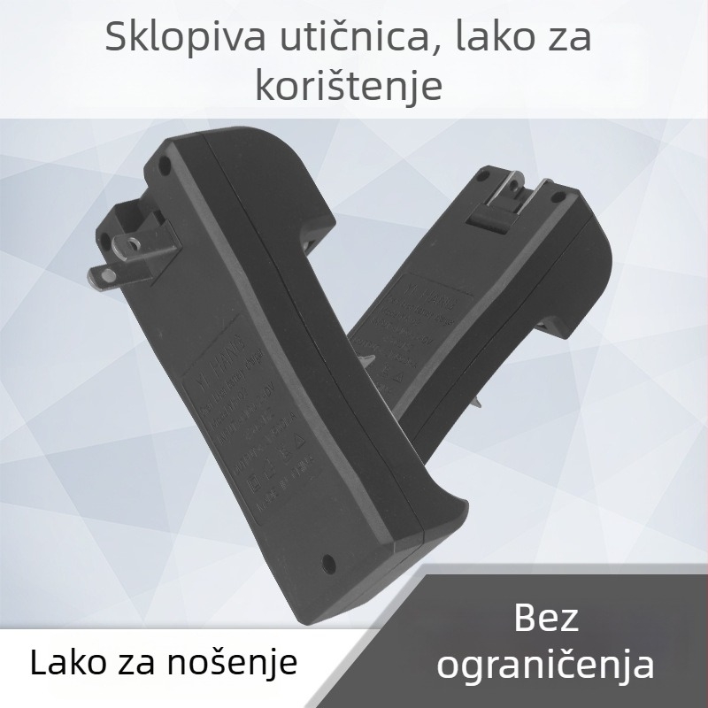 Na baterije 18650 s dva slotovi, sklopiva utičnica, višenamjenski, zaštita pri punjenju s neovisnom upravom, ulaz AC100-240V, izlaz DC3.7V 1A