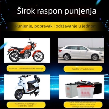 12V punjač baterija za automobile, laka vozila, limuzine i motocikle — pametan brzi punjač, univerzalni