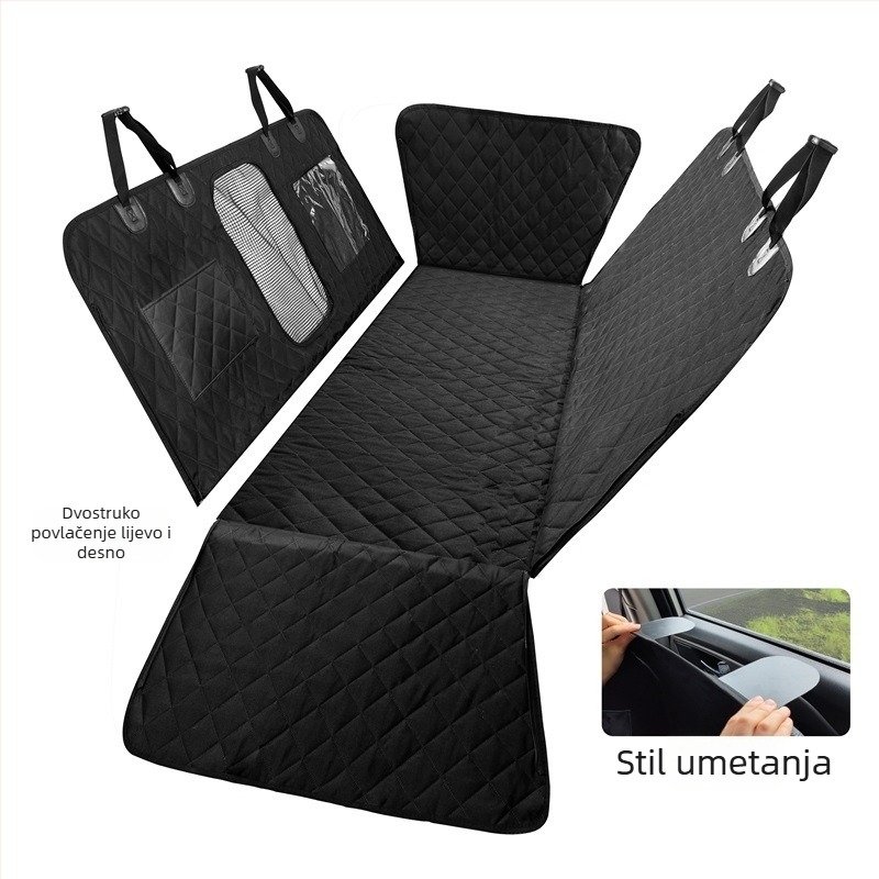 Podmetač za auto za pse, vodootporan, otporan na mrlje, odvojiva, potpuno zatvorenа, Oxford platno, punilo PP pamuk 80 g