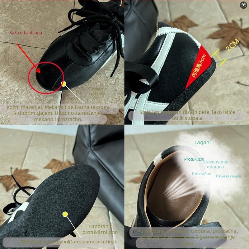 Ženske tenisice s skrivenim povećanjem visine 3-5 cm, brušena koža (suede), vezanje, gumeni potplat