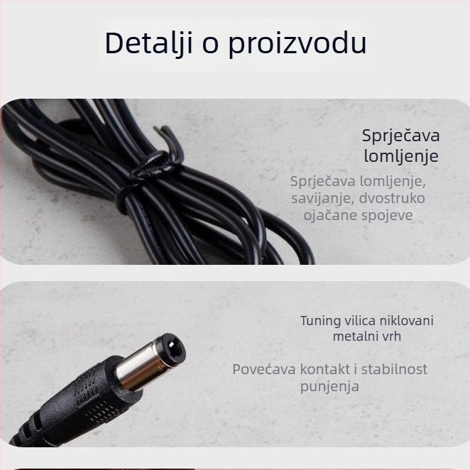Li-ion punjač baterija za alate sa pametnim indikatorom, kompatibilan 12.6V/16.8V/21V, ulaz 100-240V, izlaz 16.8V 1A