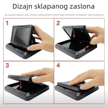 Zaslon za stražnje gledanje automobila (LED zaslon, 800x480, univerzalna kompatibilnost s pločom instrumenta, univerzalni model)