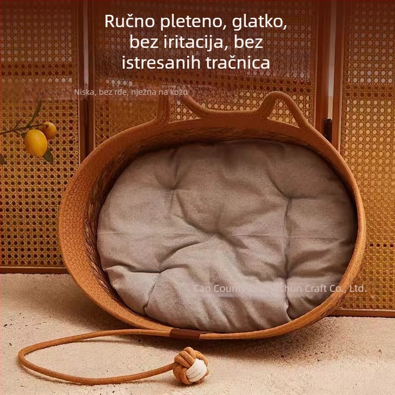 Mačje gnijezdo od ratana za sve sezone, prozračan i topao