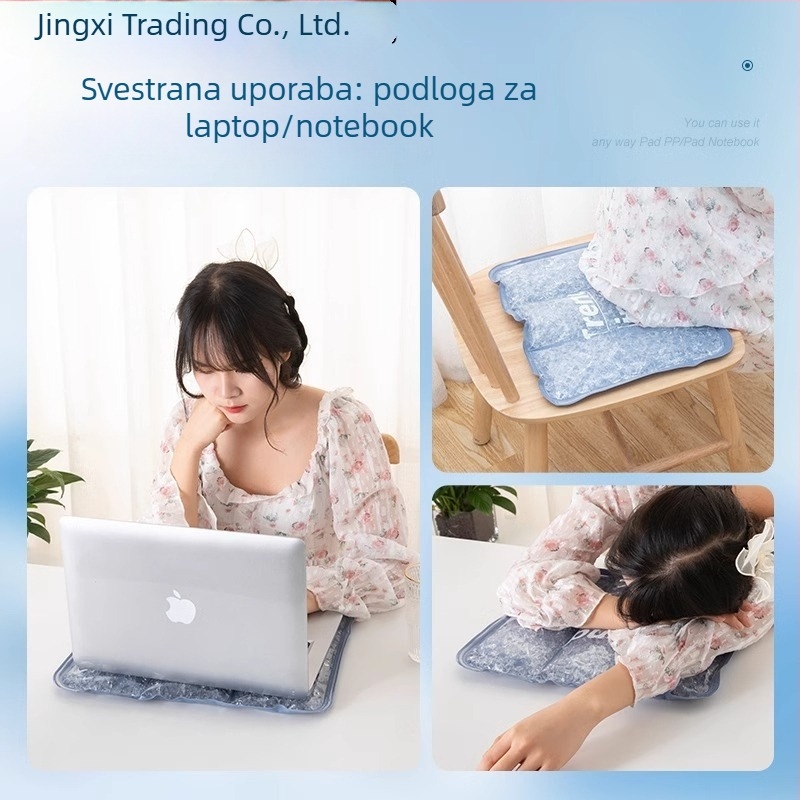 Gel ledena podloga za ljetno hlađenje – prozračni PVC materijal, punjenje od ledenih kristala, moderni minimalistički stil, prevencija toplinskog udara (Brand: Scenery)