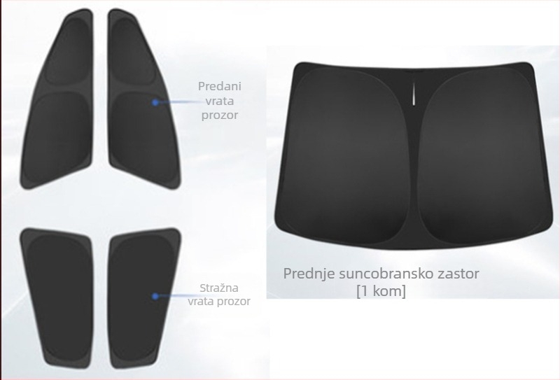 Panel sjenila prozora automobila, poliester, ugrađena montaža, prilagodljiv, za posebne modele automobila