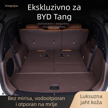 Podloga za prtljažnik BYD Tang DMI, potpuno prekrivanje, 2024 Honor izdanje Tang EV s 7 sjedala, materijal: TPE+XPE s protukliznim slojem, šifra proizvoda 71004, vrhunska kvaliteta, prilagodba dostupna.