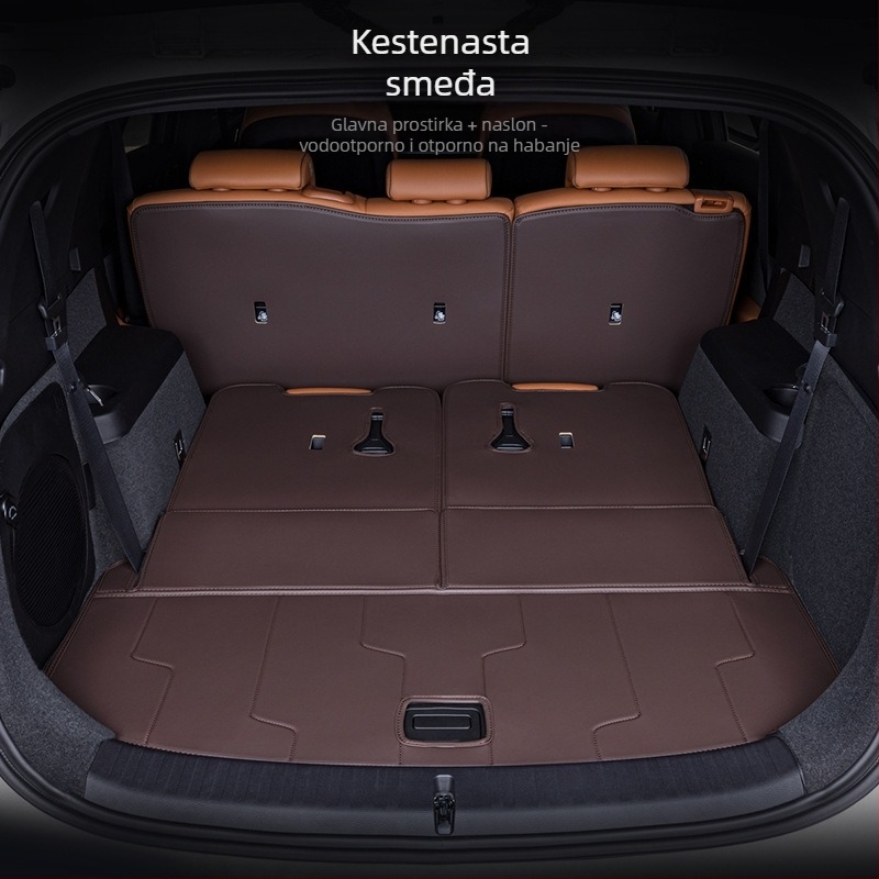 Podloga za prtljažnik BYD Tang DMI, potpuno prekrivanje, 2024 Honor izdanje Tang EV s 7 sjedala, materijal: TPE+XPE s protukliznim slojem, šifra proizvoda 71004, vrhunska kvaliteta, prilagodba dostupna.