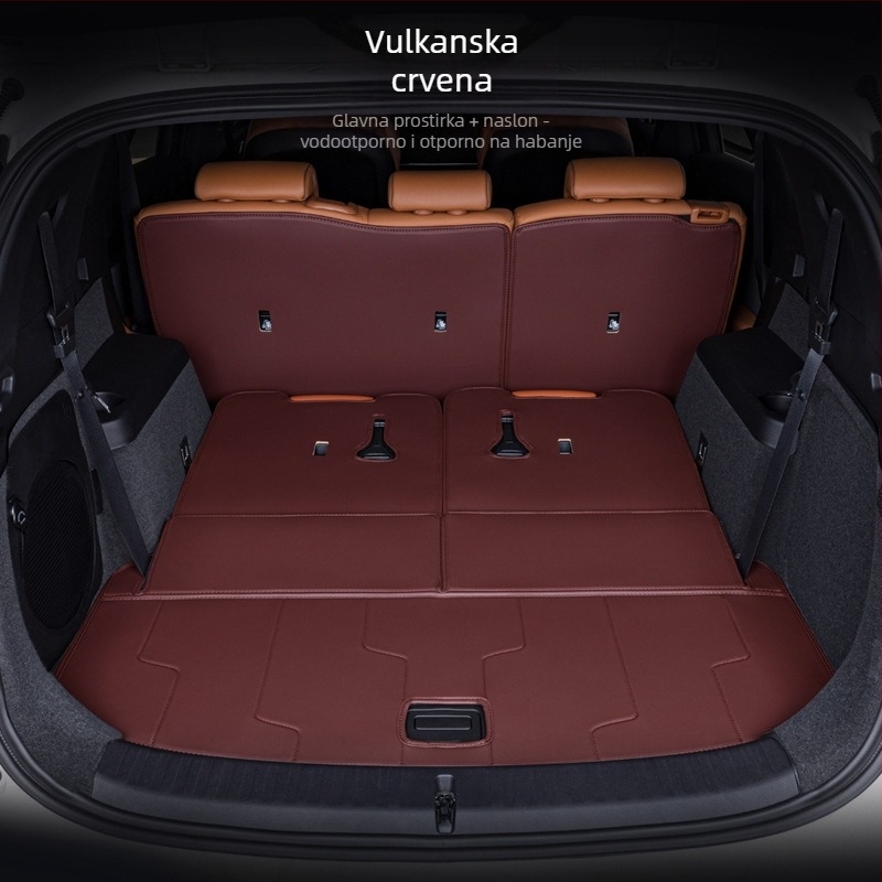 Podloga za prtljažnik BYD Tang DMI, potpuno prekrivanje, 2024 Honor izdanje Tang EV s 7 sjedala, materijal: TPE+XPE s protukliznim slojem, šifra proizvoda 71004, vrhunska kvaliteta, prilagodba dostupna.