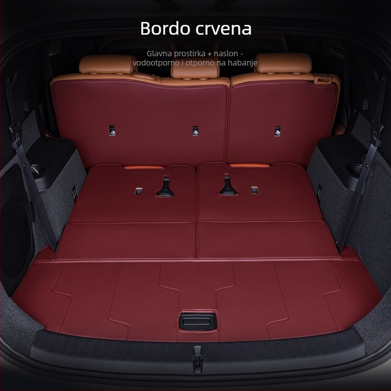 Podloga za prtljažnik BYD Tang DMI, potpuno prekrivanje, 2024 Honor izdanje Tang EV s 7 sjedala, materijal: TPE+XPE s protukliznim slojem, šifra proizvoda 71004, vrhunska kvaliteta, prilagodba dostupna.