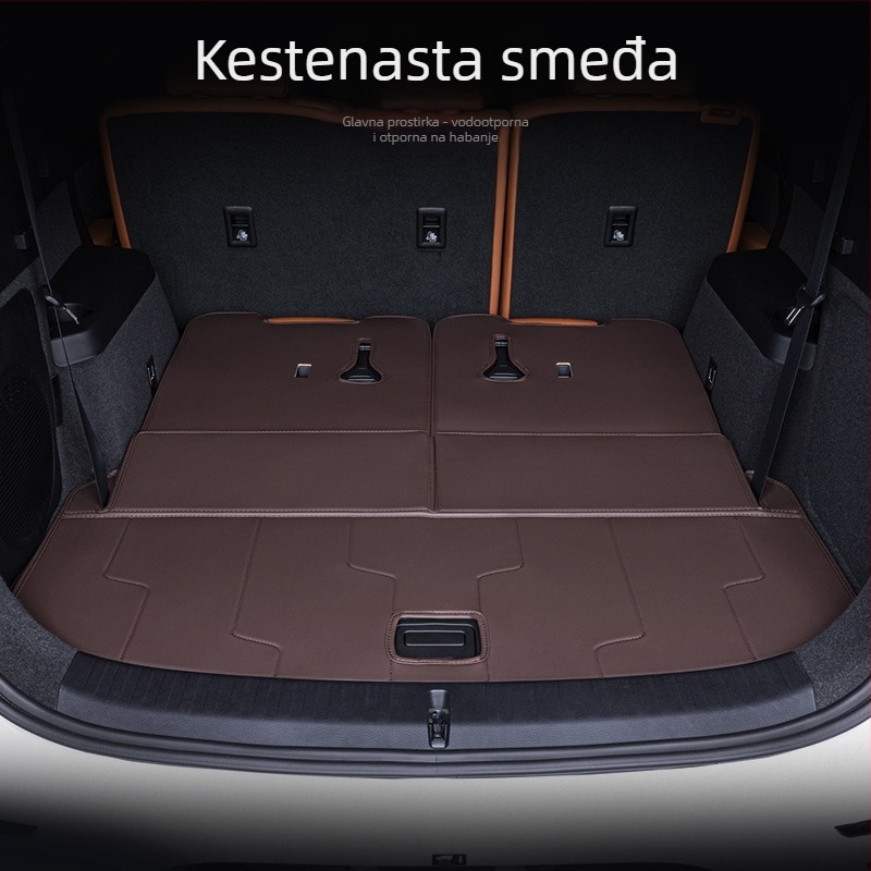 Podloga za prtljažnik BYD Tang DMI, potpuno prekrivanje, 2024 Honor izdanje Tang EV s 7 sjedala, materijal: TPE+XPE s protukliznim slojem, šifra proizvoda 71004, vrhunska kvaliteta, prilagodba dostupna.