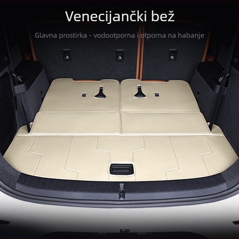 Podloga za prtljažnik BYD Tang DMI, potpuno prekrivanje, 2024 Honor izdanje Tang EV s 7 sjedala, materijal: TPE+XPE s protukliznim slojem, šifra proizvoda 71004, vrhunska kvaliteta, prilagodba dostupna.