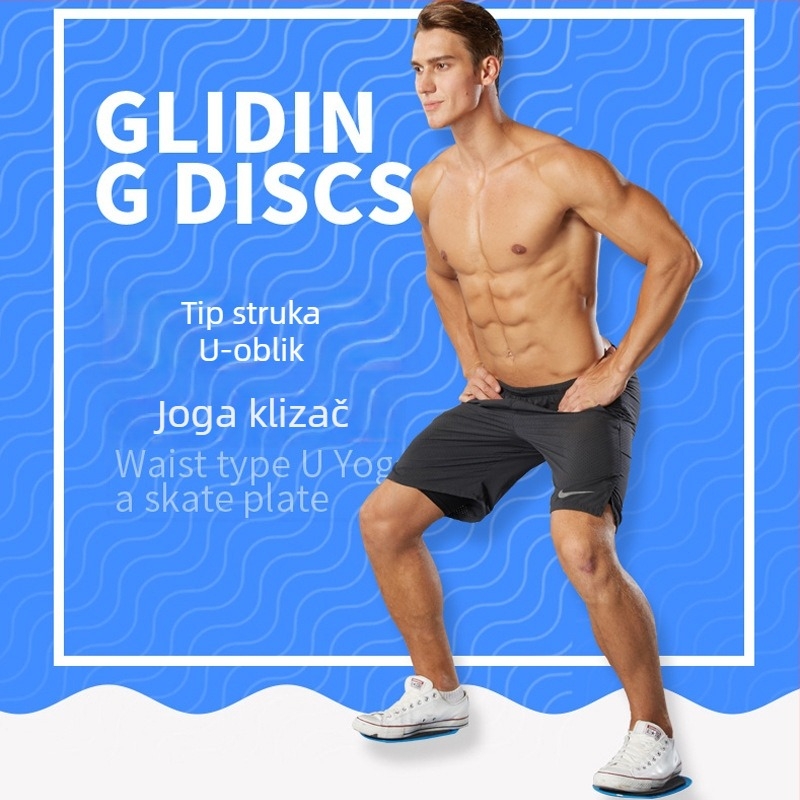 Pilates klizni disk – trener za noge, HDPE, Spikemeta, joga pomagala za kućnu vježbu core mišića