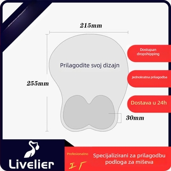 Velika silikonska podrška za zglob s protivkliznim PU dnom, jastučić za ruku, injekcijsko oblikovanje