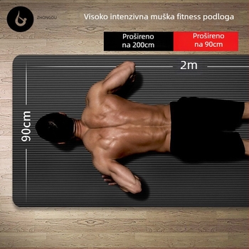 Joga prostirka za početnike, nitril, debljina 6 mm, prugast uzorak, protuklizna površina, za kućnu upotrebu