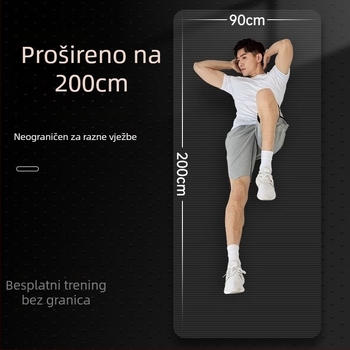 Joga prostirka za početnike, nitril, debljina 6 mm, prugast uzorak, protuklizna površina, za kućnu upotrebu