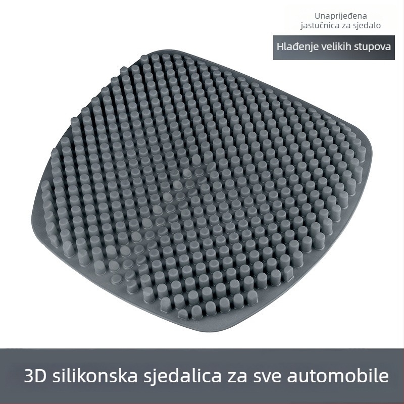 New Wynn silikonska podloga za automobil s naslonom, prozračna hlađena površina, masaža i ventilacija; punilo: silikon; površina: silikon; sve sezone
