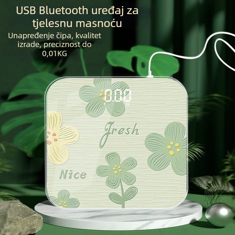 Pametna Bluetooth digitalna vaga za masnoću tijela, za odrasle, kućna upotreba