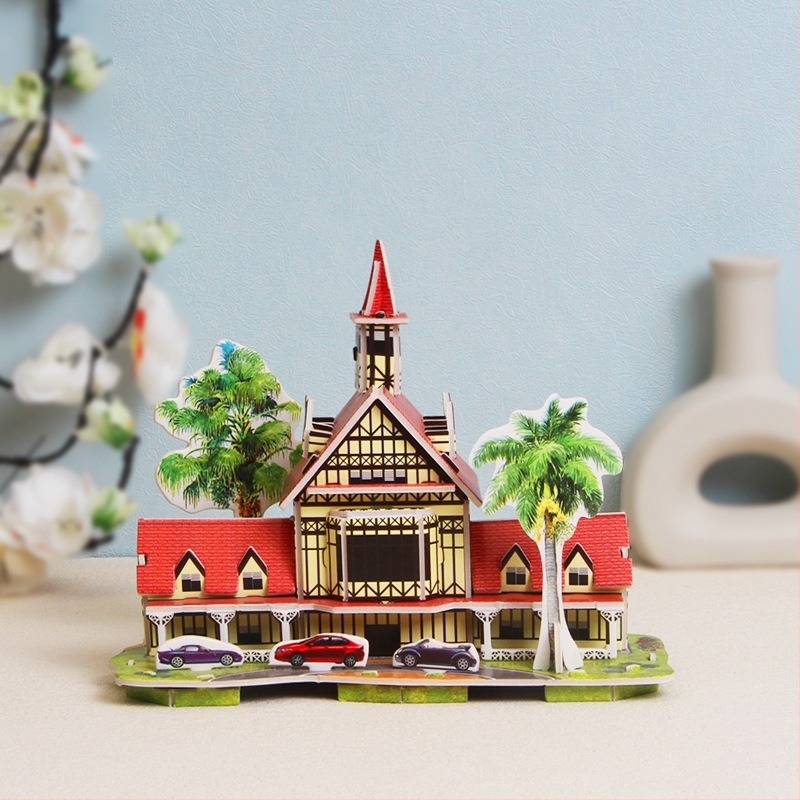 3D papirnati puzzle set za djecu, DIY kućica model za djecu, edukativna igra za uzrast 4-6 godina