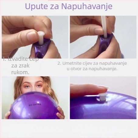 PVC joga lopta, anti-probojna, mat površina, napuhljiva, težina 0,15 kg, za početnike Pilates vježbe kukova