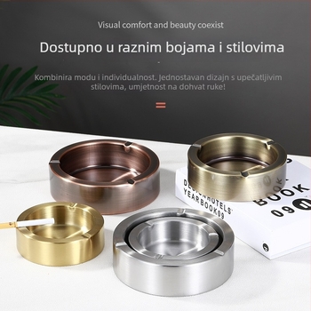 Nehrđajući čelični pepelnjak s prilagođenim logotipom za kafiće, domove i poslovne prostore