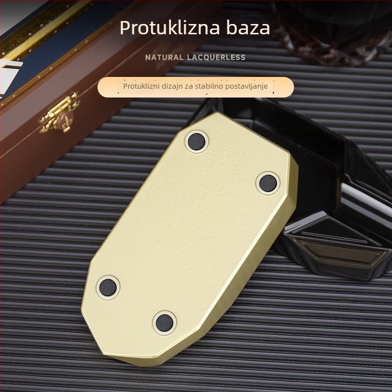 Aluminijski popolnjak za cigare – veliki kapacitet, prenosan, otvor za jednu cigaru, mogućnost tiska logotipa