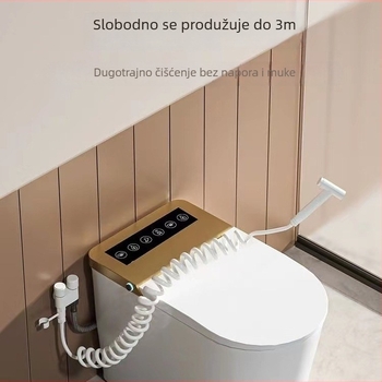 Bakreni set tuš spreja za WC s kutnim ventilem, 1 ulaz 2 izlaza, model ZD023, navoj 4 min, atmosferski tlak