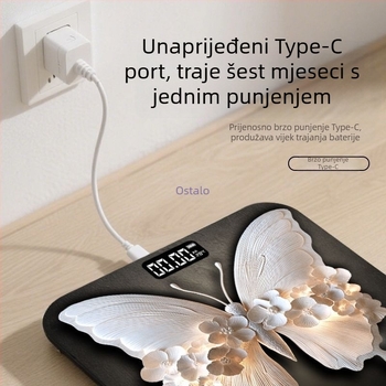 Zhongda elektronička vaga za mjerenje tjelesne težine, minimalistički dizajn, za odrasle