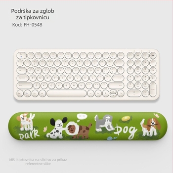 Podloga za miša s podrškom za zglob – crtani mali ljubimac, gumena, jednostrana, model Mp-443, tiskani dizajn