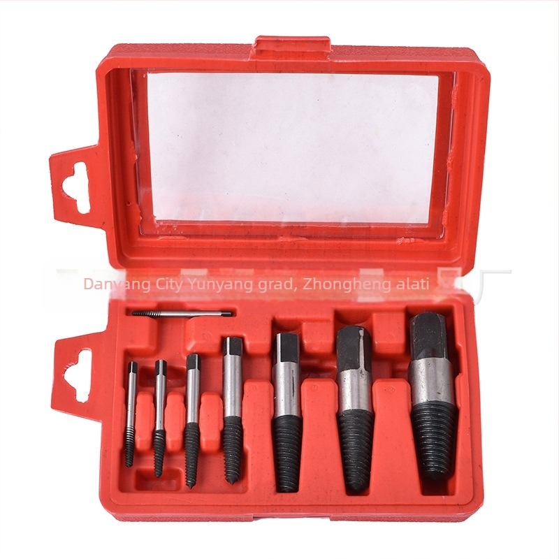 Set ekstraktora vijaka s finim zubom za vađenje slomljenih vijaka | 5-dijelni set | Veličine 5/6/8/11 | Materijal: ugljični čelik i krom-molibden čelik