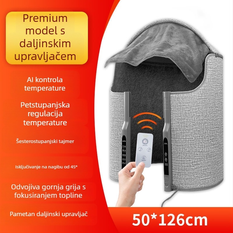 Grijane papuče za muškarce s USB napajanjem, kožni gornji dio