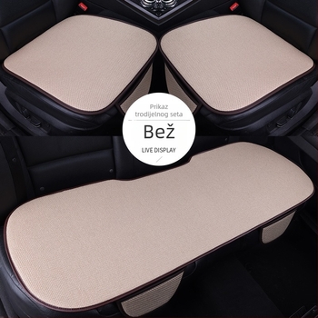 Set navlaka za auto sjedalo od lana, tri komada, prozračan, sva godišnja doba, univerzalno, bez punila