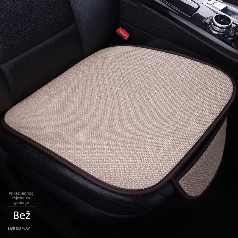 Set navlaka za auto sjedalo od lana, tri komada, prozračan, sva godišnja doba, univerzalno, bez punila