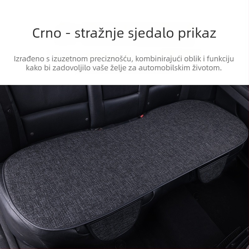 Set navlaka za auto sjedalo od lana, tri komada, prozračan, sva godišnja doba, univerzalno, bez punila