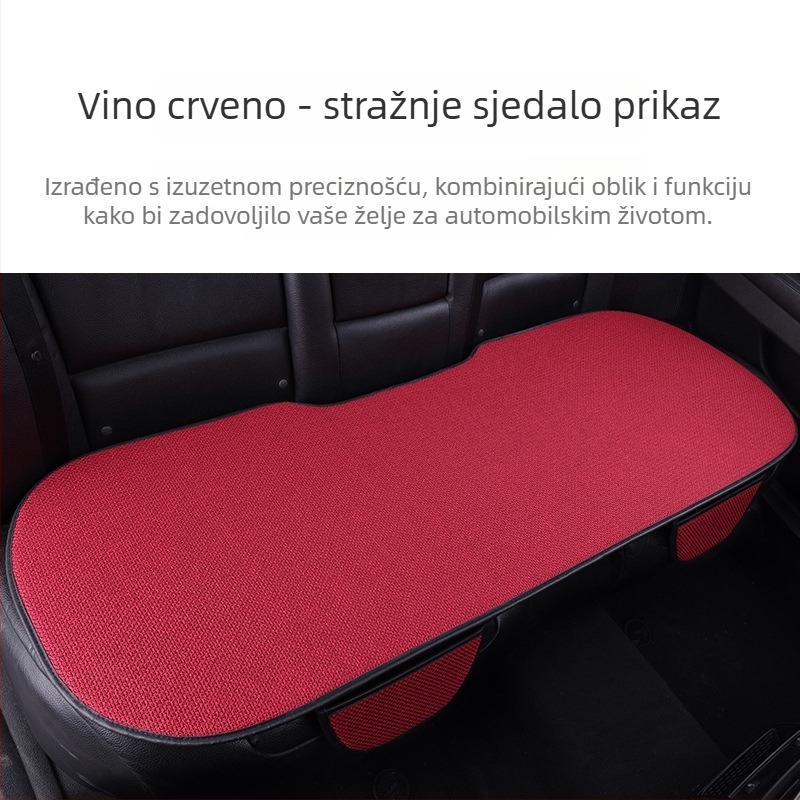 Set navlaka za auto sjedalo od lana, tri komada, prozračan, sva godišnja doba, univerzalno, bez punila