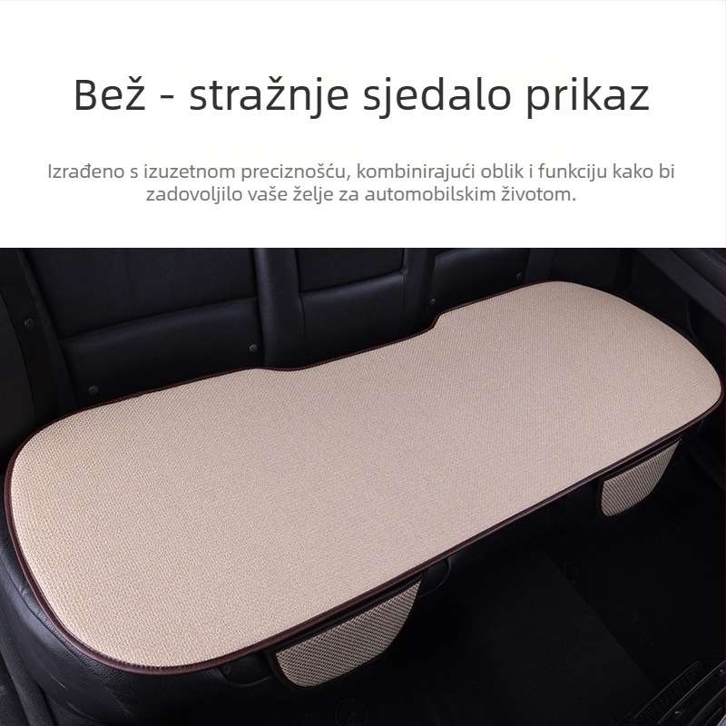 Set navlaka za auto sjedalo od lana, tri komada, prozračan, sva godišnja doba, univerzalno, bez punila