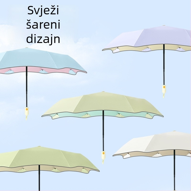 Fulilai automatski suncobran s UPF>50, 8 rebara od fiberglasa i čelični osov (automatsko otvaranje i zatvaranje, UPF>50, 8 rebara, čelični osov)