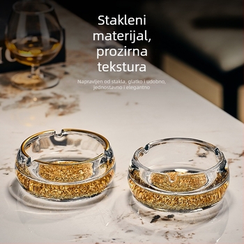 Pepeljara – europskog stila staklena, s logotipom i prilagodbom