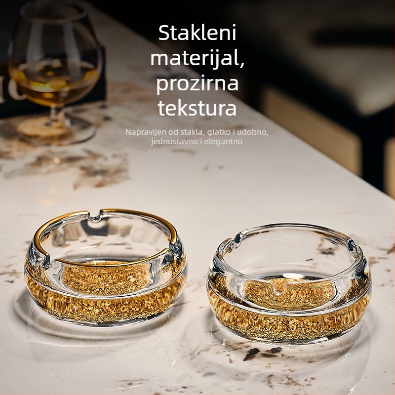 Pepeljara – europskog stila staklena, s logotipom i prilagodbom