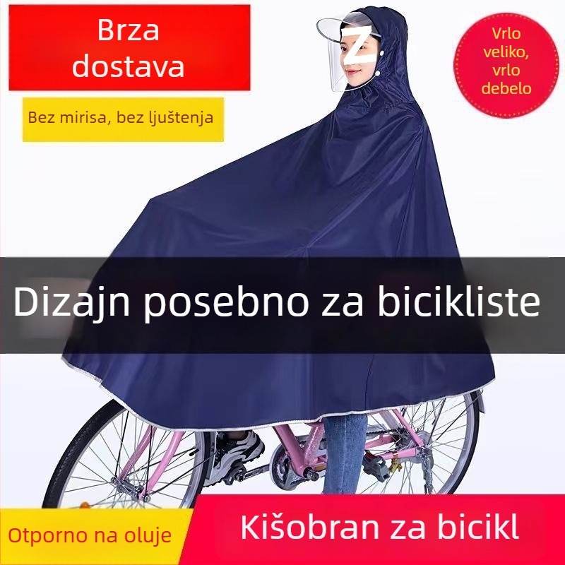 Pončo za bicikl – debeo Oxford materijal, za odrasle, moderni minimalistički stil