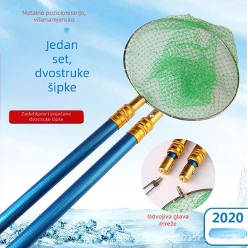 Teleskopska štapa za mrežu od stakloplastike, izolirana, s integriranom mrežom