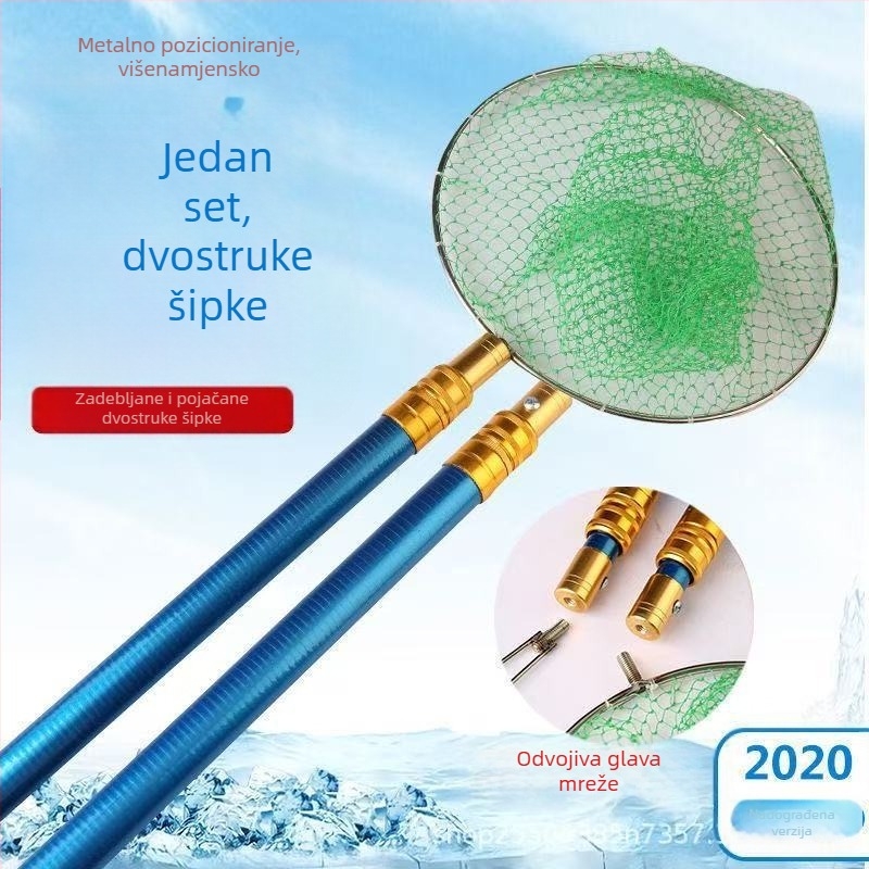 Teleskopska štapa za mrežu od stakloplastike, izolirana, s integriranom mrežom