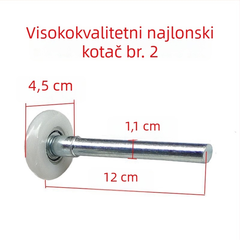 Električni daljinski upravljani roler za garažna vrata, nylon kolut vodič i metalni ležaj